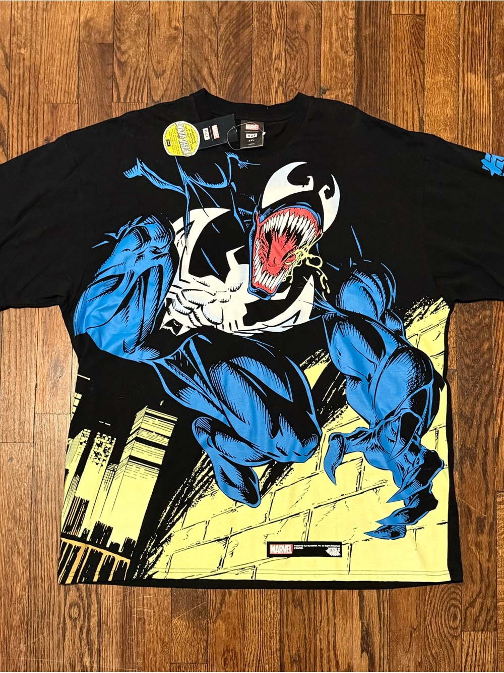 NWT HUF x Marvel Venom All Over Print Graphic Tee SS22